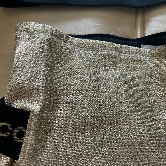 Paco Rabanne 2 piece top and biker shorts, Gold metallic - Picture 4 of 4